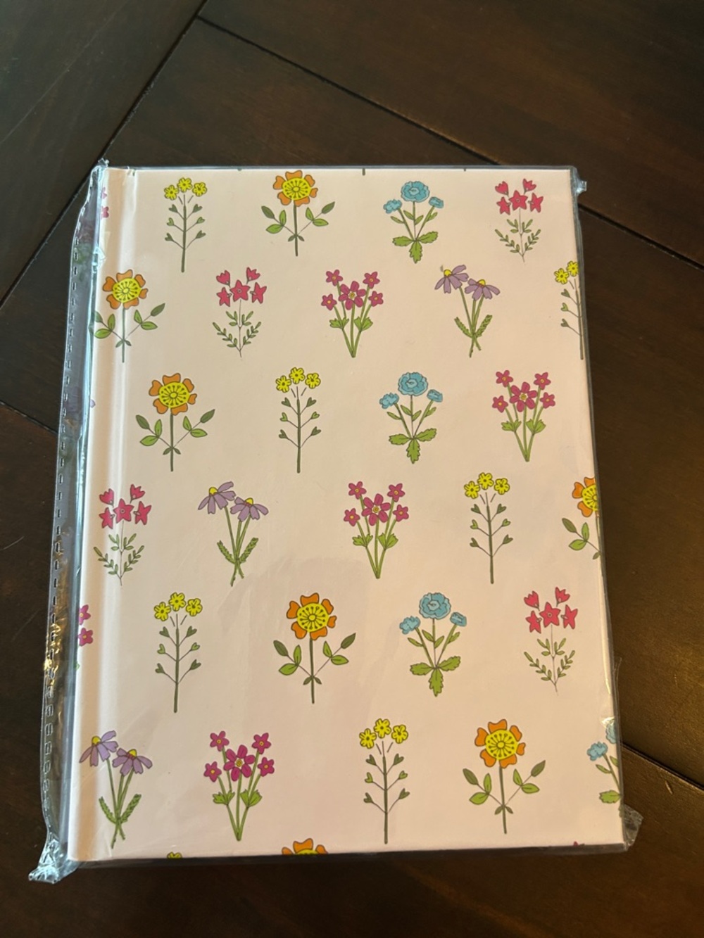 Floral Pattern Pink Hardcover Journal - Unbranded